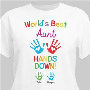 Personalized World's Best Hands Down T-Shirt