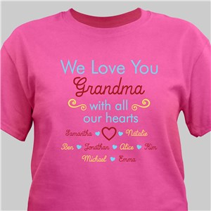Personalized We Love You Grandma T-Shirt