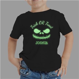 Glow In The Dark Scary Face Personalized T-Shirt