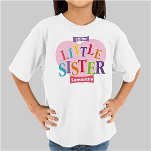 Big Sister Heart Personalized Kids T-shirt