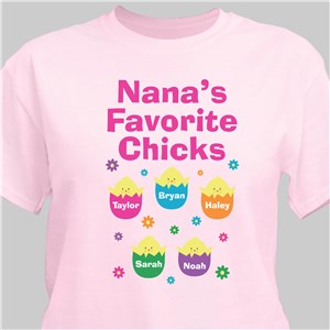 Personalized Favorite Chicks Pink T-Shirt