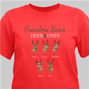 Personalized Reindeer Family T-Shirt