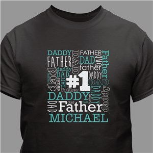 Personalized #1 Father T-Shirt