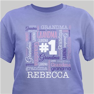 Personalized #1 Grandma T-shirt
