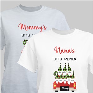 Personalized Christmas Trucks Little Gnomes T-Shirt