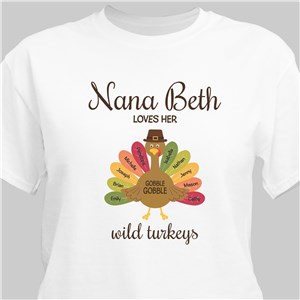 Personalized Grandma's Wild Turkeys T-Shirt