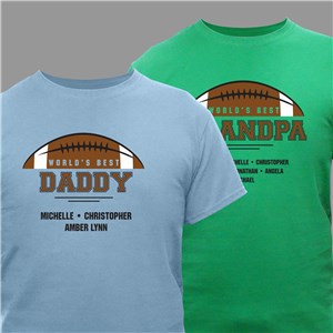 Personalized Football Grandpa T-Shirt