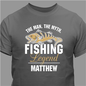 Personalized The Man The Myth Fishing Legend T-Shirt