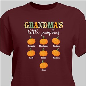 Personalized Grandma's Little Pumpkins with Names T-Shirt