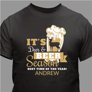 Personalized It's Deer & Beer Season T-shirt