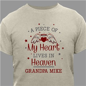 Personalized A Piece of My Heart Live in Heaven T-Shirt