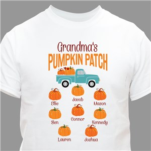 Personalized Pumpkin Patch with Turquoise Truck T-Shirt