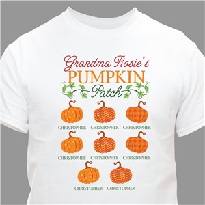 Personalized Pumpkin Patch with Patterned Pumpkins T-Shirt