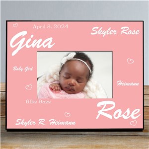 New Baby Girl Printed Frame