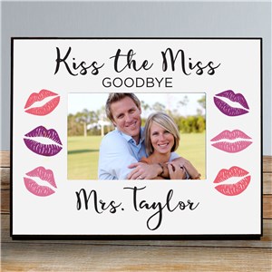 Kiss The Miss Goodbye Personalized Printed Picture Frame