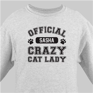 Personalized Crazy Cat Lady Sweatshirt