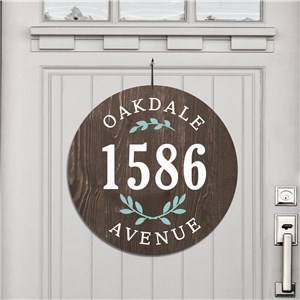 Personalized Floral Address House Sign