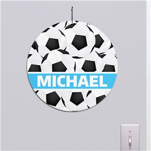 Personalized Soccer Round Sign