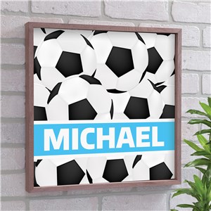 Personalized Soccer Framed Pallet Sign