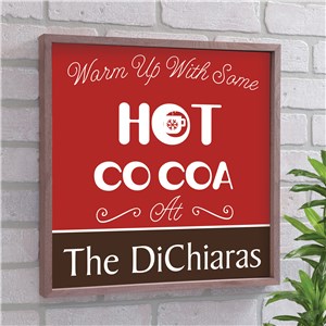 Personalized Hot Cocoa Wood Frame Sign
