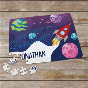 Personalized Outer Space with Rocket Puzzle