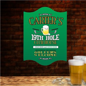 Personalized 19th Hole Golf Sign