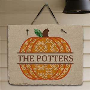 Personalized Pumpkin Slate Plaque