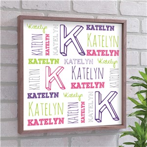 Personalized Kid's Name Framed Wall Decor