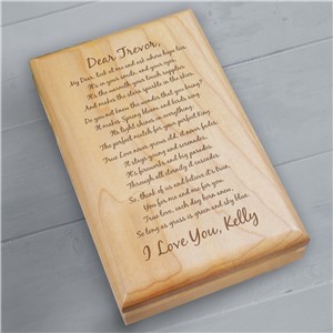 To My Love... Personalized Wooden Valet Box