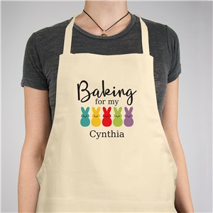 Personalized Baking For My Bunnies Natural Apron