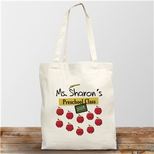 Teacher's Class Personalized Canvas Tote Bag