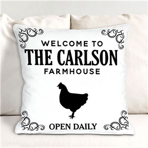 Personalized Welcome To The Farmhouse Pillow