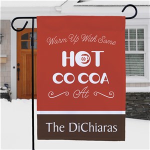 Personalized Hot Cocoa Garden Flag