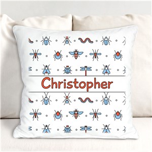 Personalized Bugs Throw Pillow