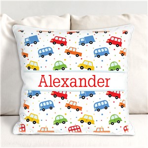 Personalized Cars Throw Pillow