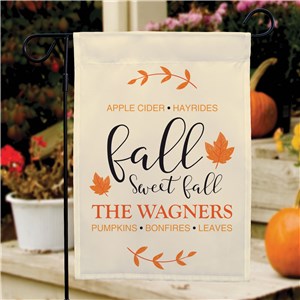 Personalized Fall Sweet Fall Garden Flag