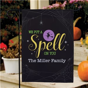 Personalized Put A Spell On You Garden Flag