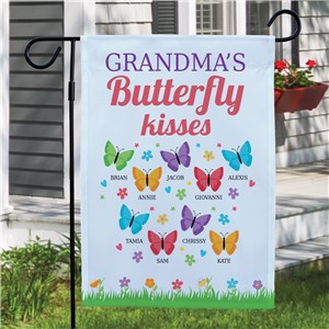 Personalized Butterfly Kisses Garden Flag