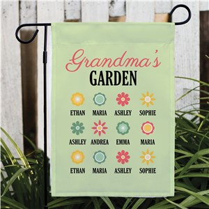 Personalized Grandma's Garden Garden Flag