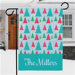 Personalized Christmas Trees Garden Flag