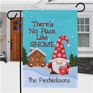 Personalized No Place Like Gnome Garden Flag