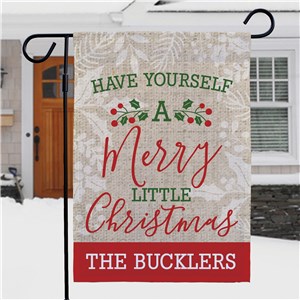 Personalized Have Yourself A Merry Little Christmas Garden Flag