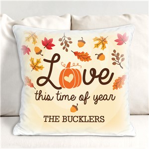 Personalized Love this time of year Throw Pillow