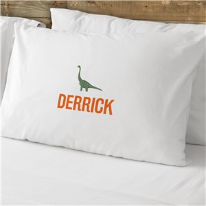 Personalized Detailed Dino with Name Pillowcase