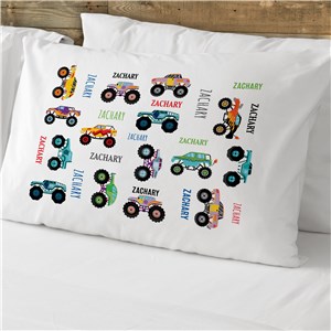 Personalized Monster Truck Pillowcase