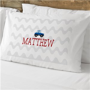 Personalized Cars with Wave Pillowcase