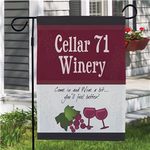 My Winery Personalized Garden Flag