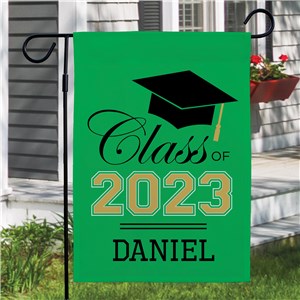 Personalized Large Grad Caps Class of Garden Flag
