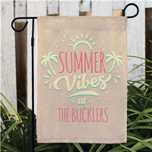 Personalized Summer Vibes Garden Flag