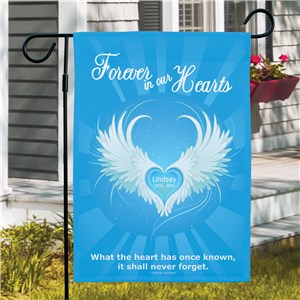 Forever In Our Hearts Sympathy Garden Flag